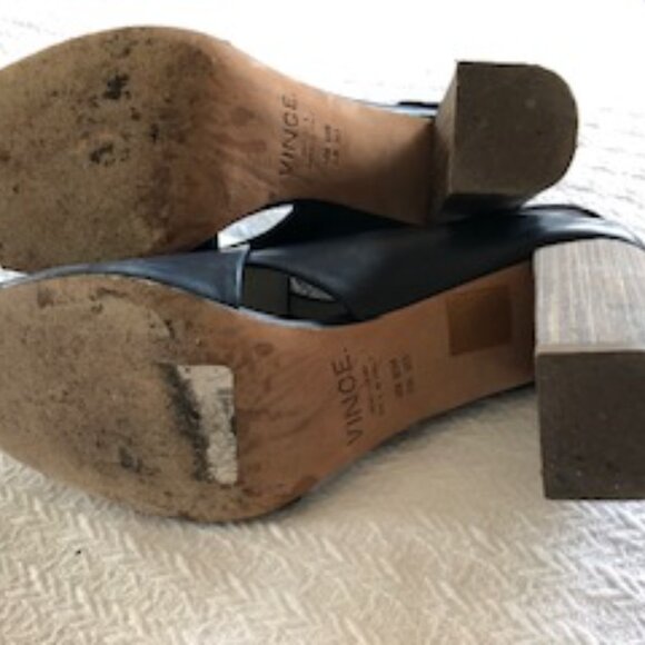 Vince navy leather sandals - size 8.5 - Picture 8 of 10